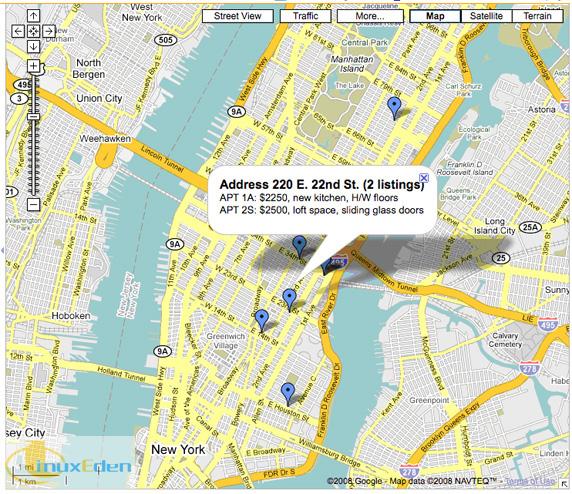 使用 xslt、kml 和 google maps api 在地图上覆