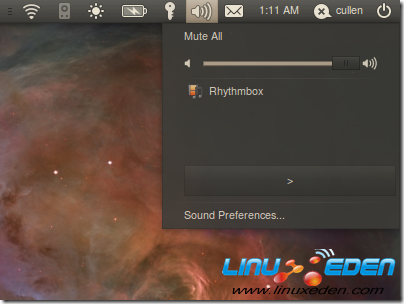 Ubuntu 10.10 新的声音控制面板预览