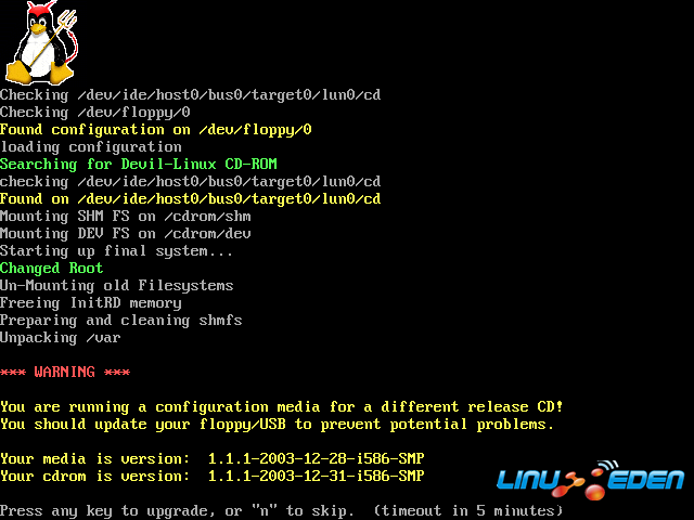 Devil Linux 1.4 发布