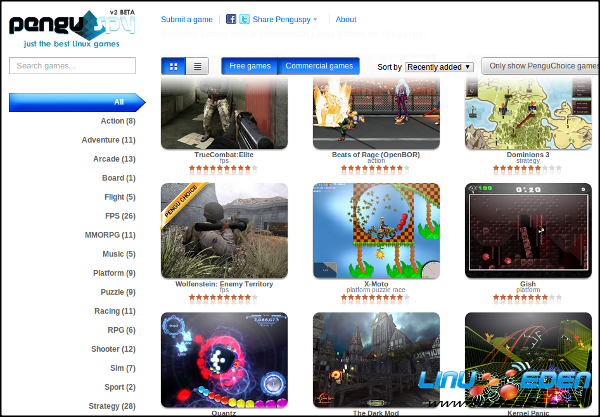 Penguspy : 寻找最好的 Linux 游戏