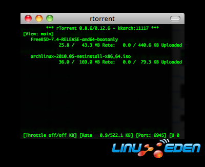 Rtorrent screenshot