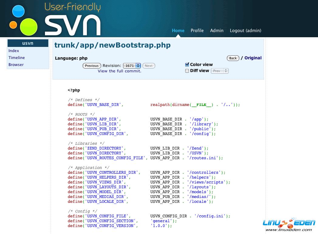 usvn 1.0.2 发布,svn 配置工具_linuxeden开源社