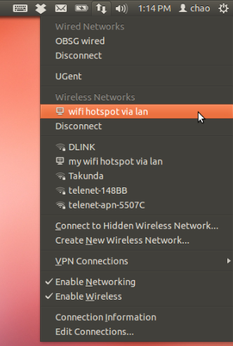 ����Ubuntu�ıʼǱ�����ΪWiFi�ȵ�