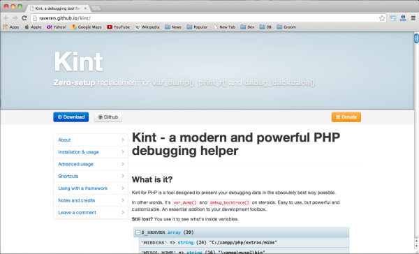 Best PHP debugging Tools  - kint
