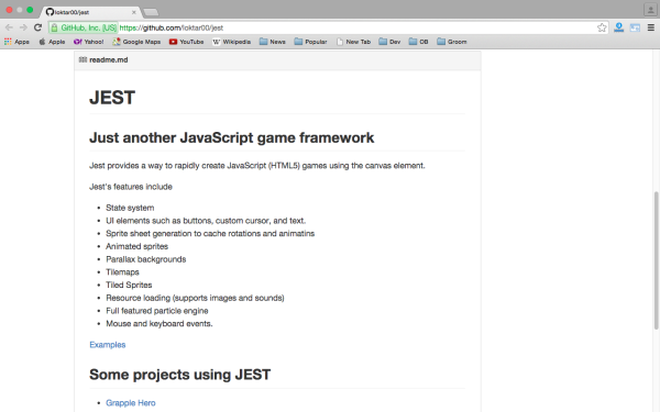 best HTML5 and javascript game engine libraries  - jest