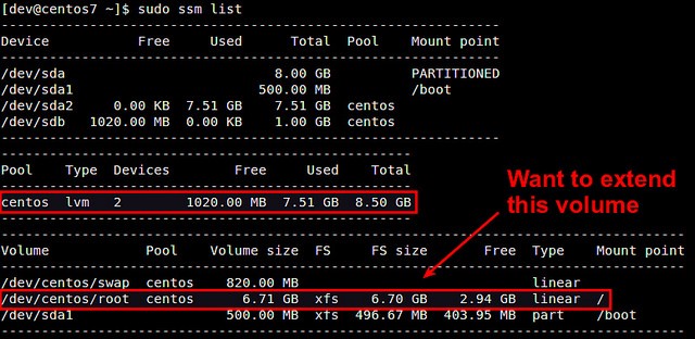 如何在CentOS/RHEL 7上借助ssm管理LVM卷？