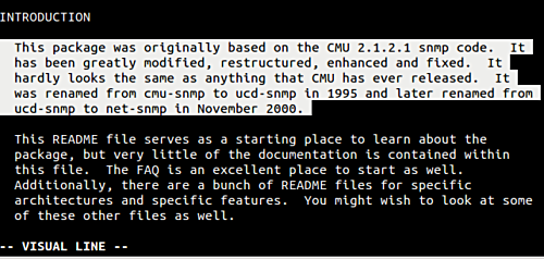 在 Vim 中进行文本选择操作和使用标志