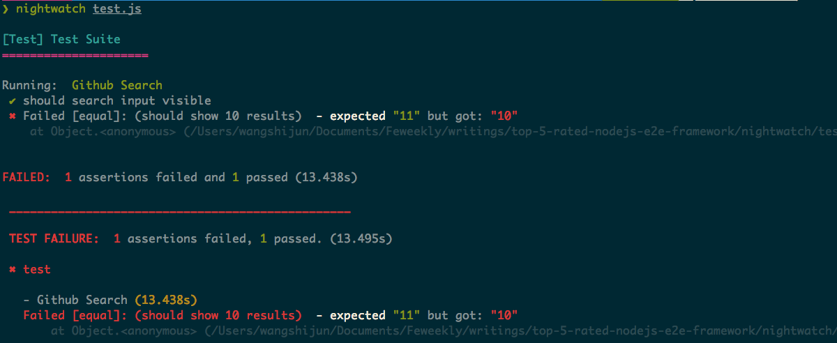 最受欢迎的 5 款 Node.js 端到端测试框架