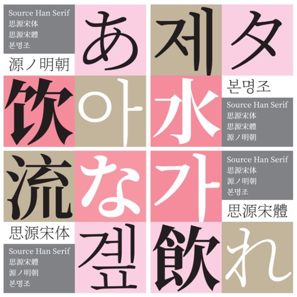 谷歌联合Adobe发布全新开源字体：思源宋体