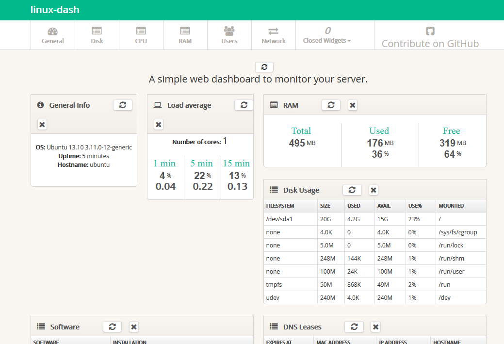 Linux-dash 2.0 发布,Linux 服务器监控系统