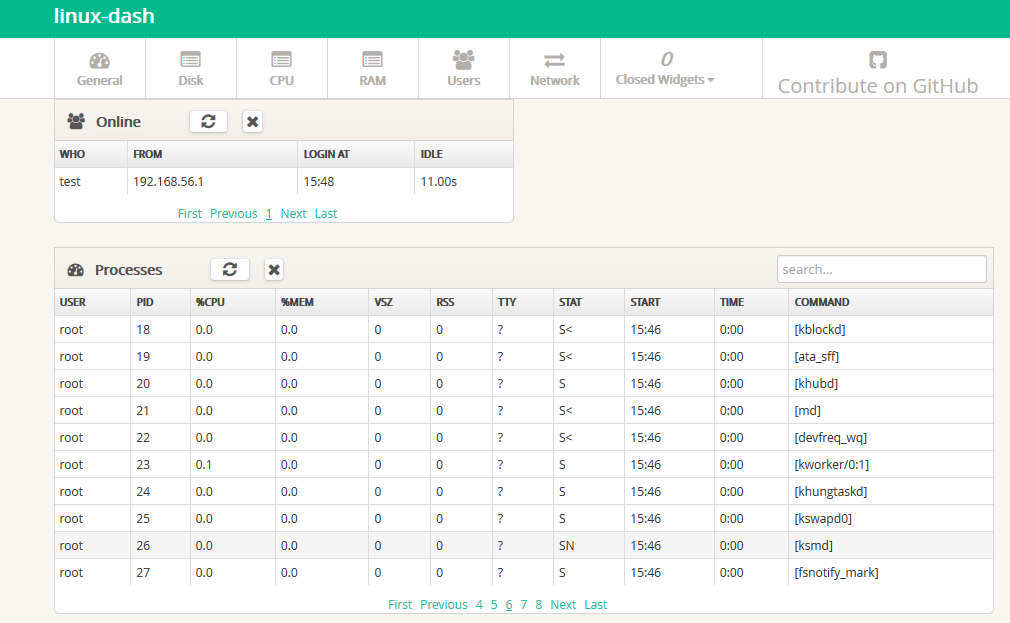 Linux-dash 2.0 发布,Linux 服务器监控系统