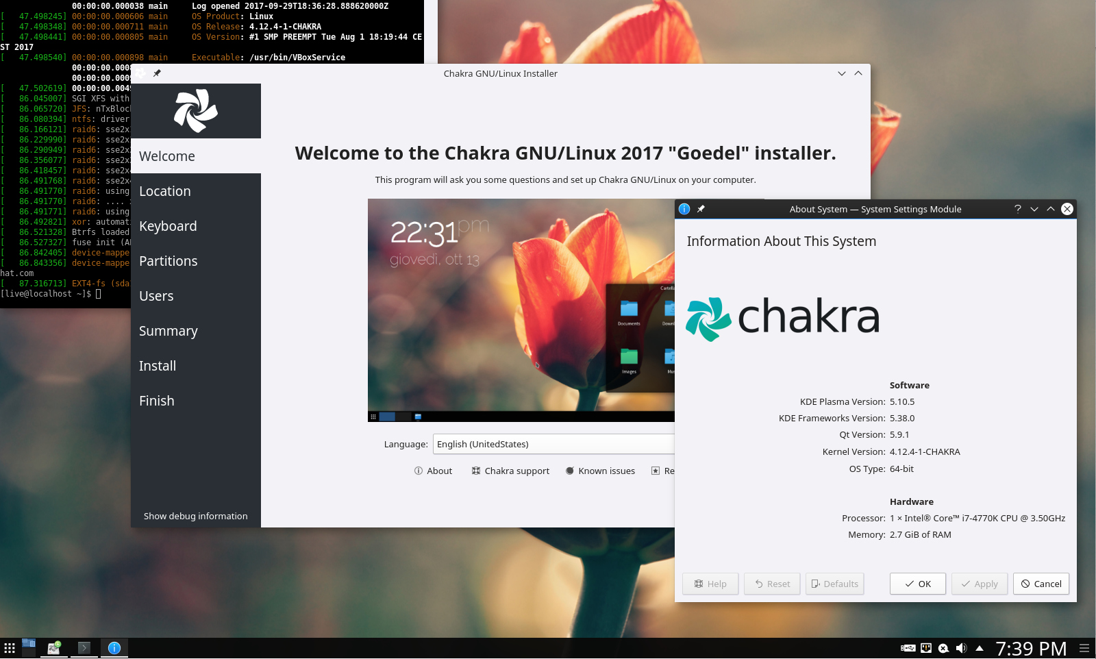 Chakra GNU/Linux 2017.10 发布，代号 Geodel