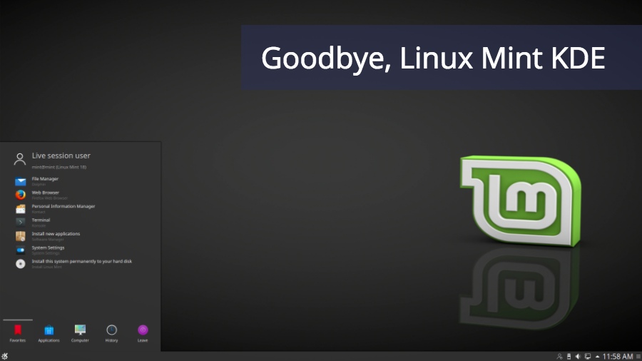 放弃 KDE？Linux Mint 18.3 或为使用 KDE 的最后一版