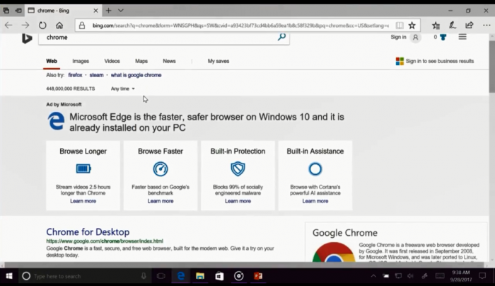 因Edge持续崩溃 微软员工在演讲过程中不得已安装Chrome