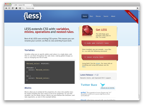 Less.js 3.0 正式版发布，可能是最受欢迎的 CSS 框架