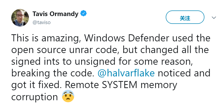 微软修改开源代码，导致 Windows Defender 出现漏洞