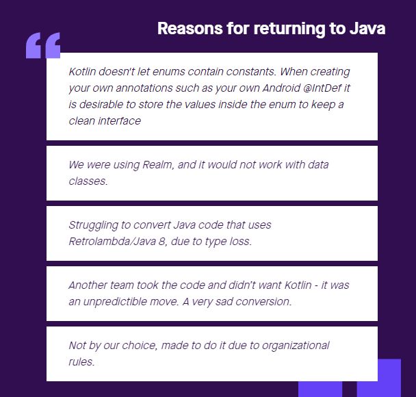 Kotlin 2018 调查：1/4 的 Java 开发者在迁移后表示后悔