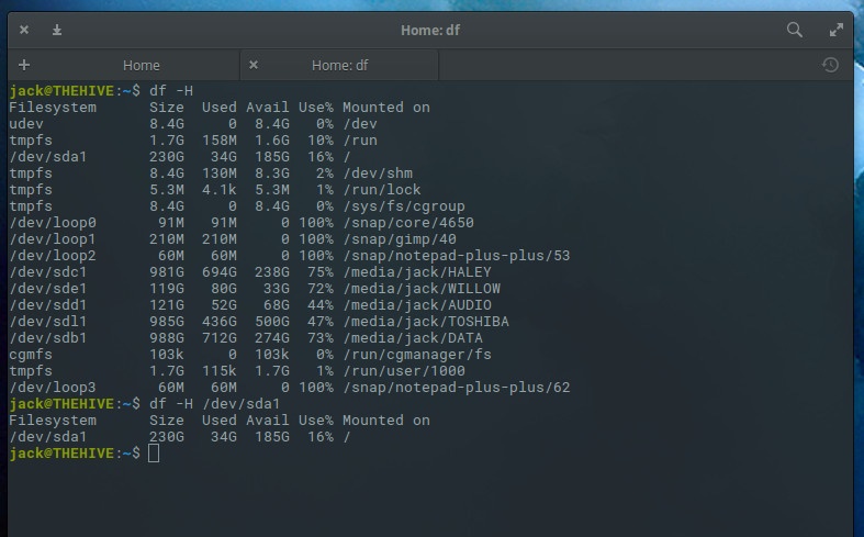 如何使用命令行检查 Linux 上的磁盘空间