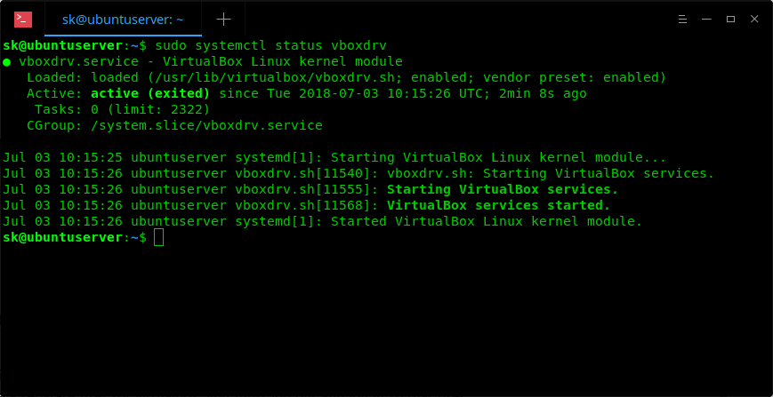 在 Ubuntu 18.04 LTS 无头服务器上安装 Oracle VirtualBox