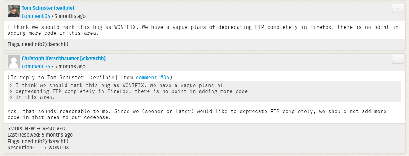 Chrome 与 Firefox 将取消对 FTP 的支持