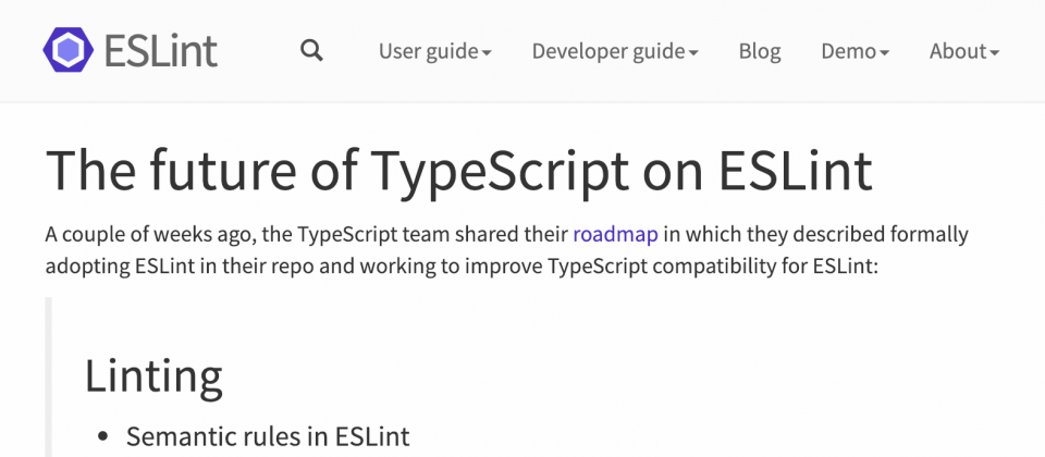 TypeScript 官方决定全面采用 ESLint