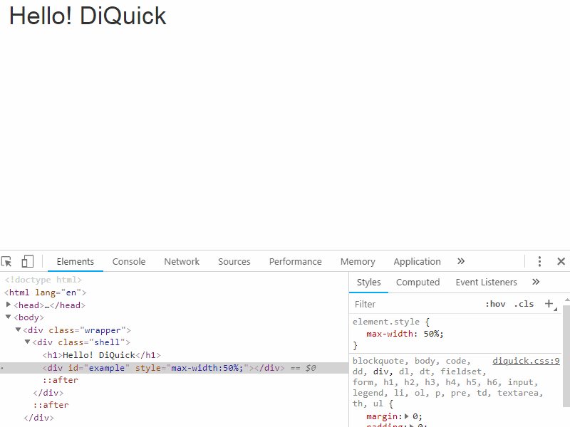 DiQuick Web UI 框架 V1.3 正式版发布
