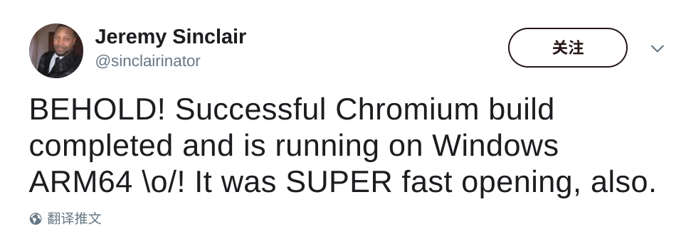 Windows ARM64 运行原生 Chromium，成功