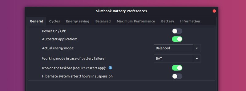 在 Ubuntu 中使用 Slimbook Battery Optimizer 切换电源模式