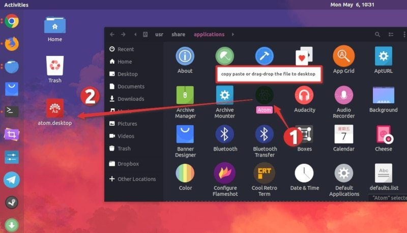 如何在 Ubuntu 桌面手动添加应用快捷方式