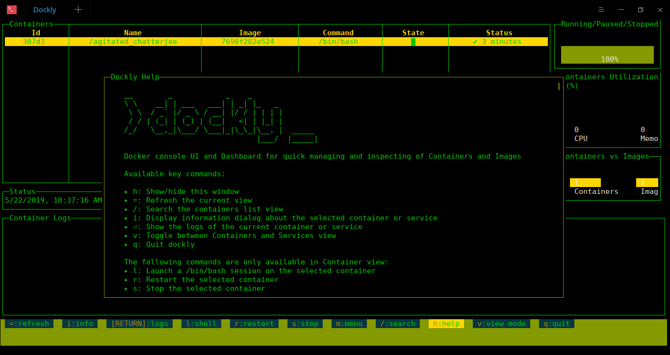 Dockly：从终端管理 Docker 容器