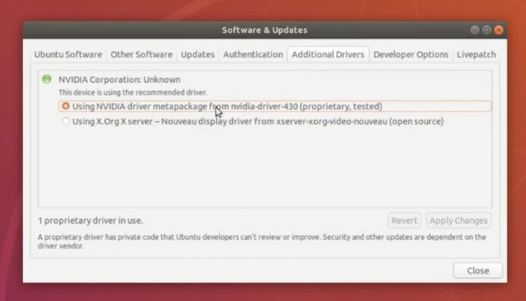 Ubuntu LTS 版本将提供最新的 Nvidia 驱动更新