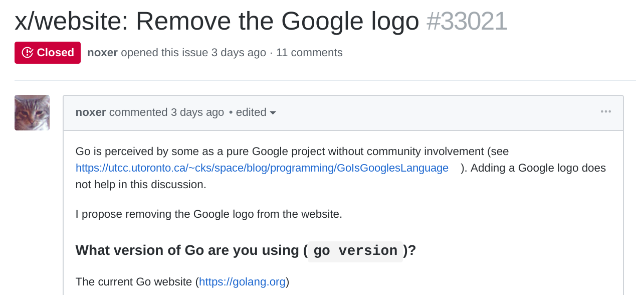 Golang 到底姓什么？开发者想移除谷歌 logo