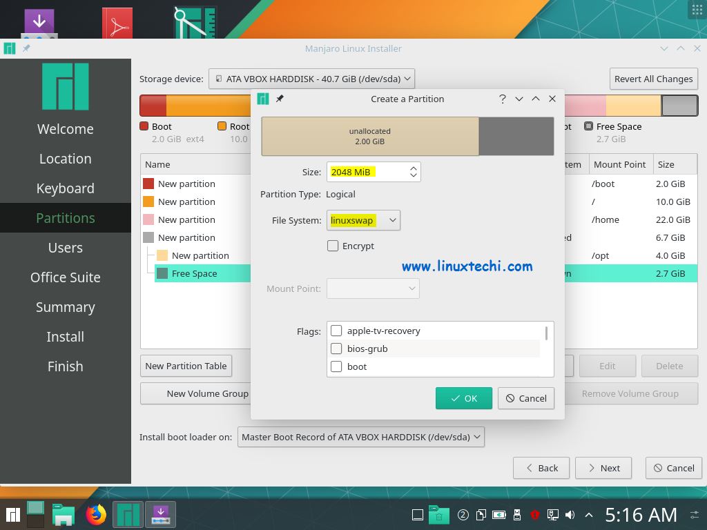Manjaro 18.1（KDE）安装图解
