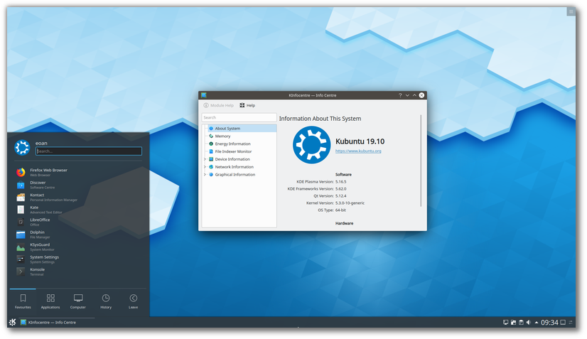 Kubuntu 19.10 发布，应用漂亮的 KDE Plasma 5.16 桌面