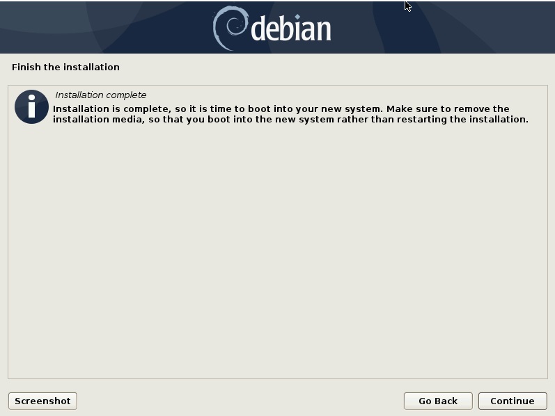 安装完成-重新启动-debian10