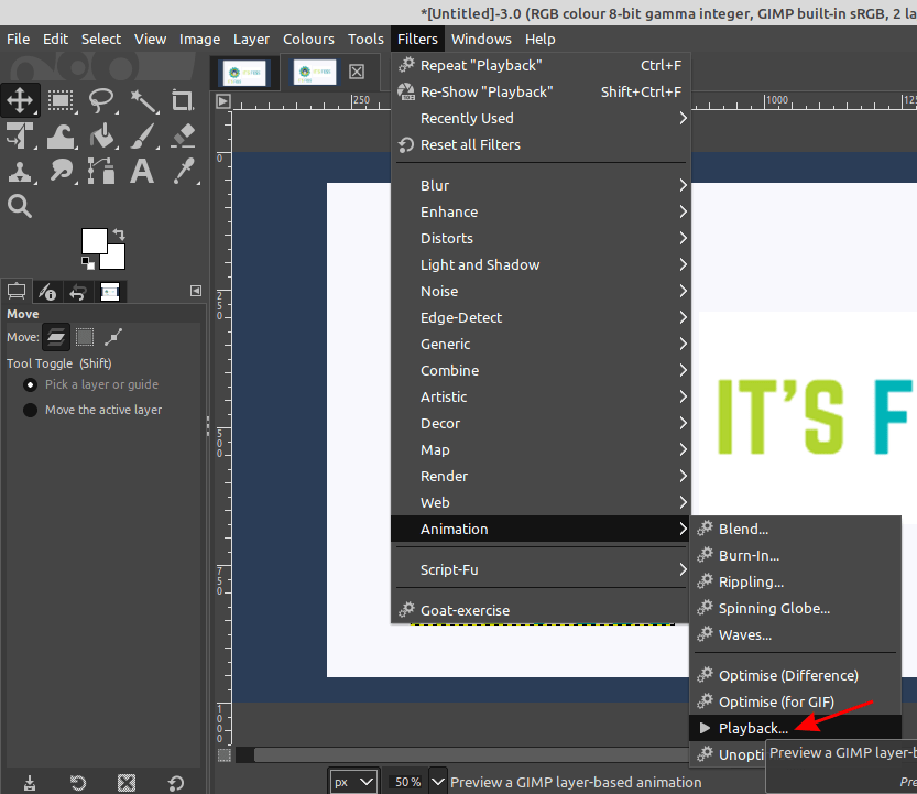 初级：如何在 GIMP 中制作 GIF