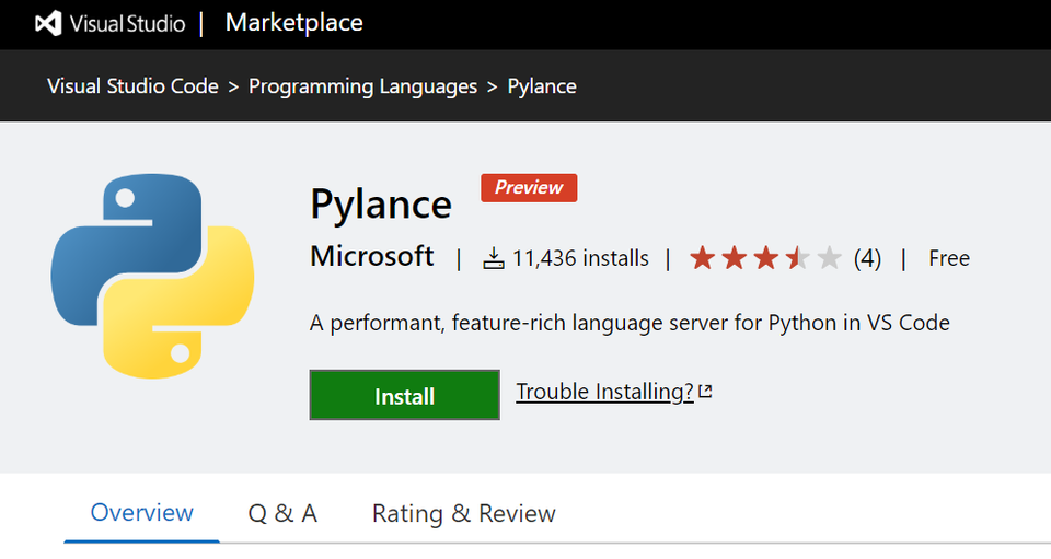 微软推出 Pylance，改善 VS Code 中的 Python 体验