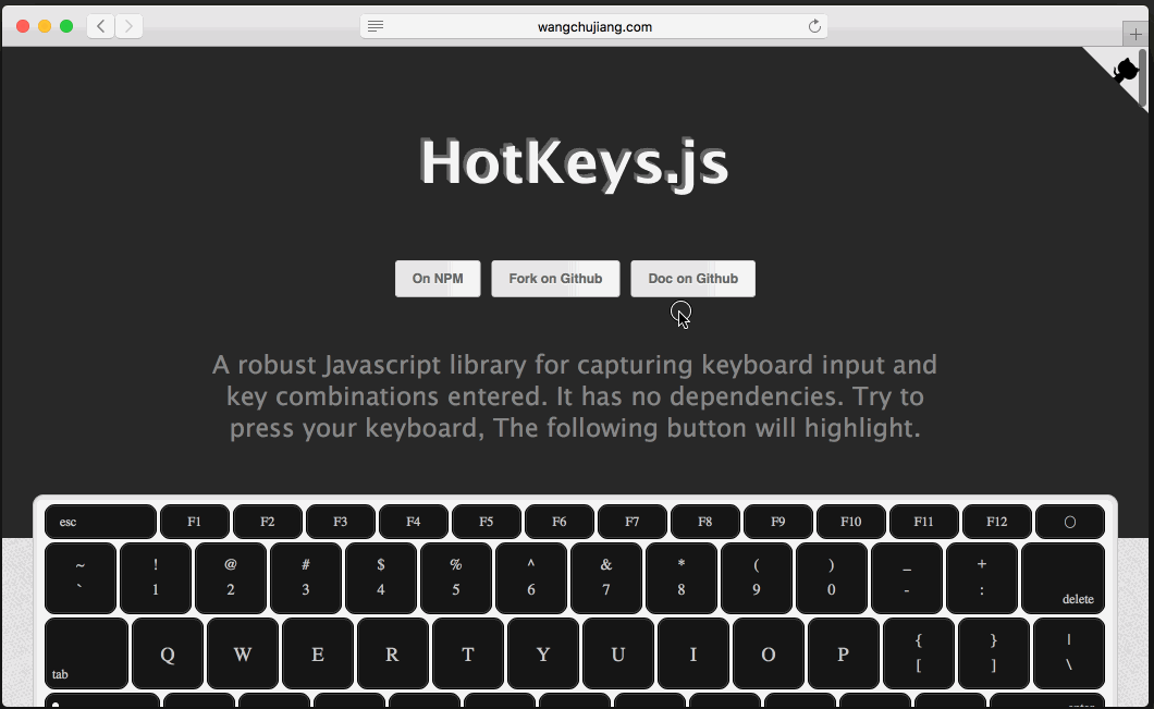 HotKeys.js 3.6.6 发布，可定制三键组合快捷键