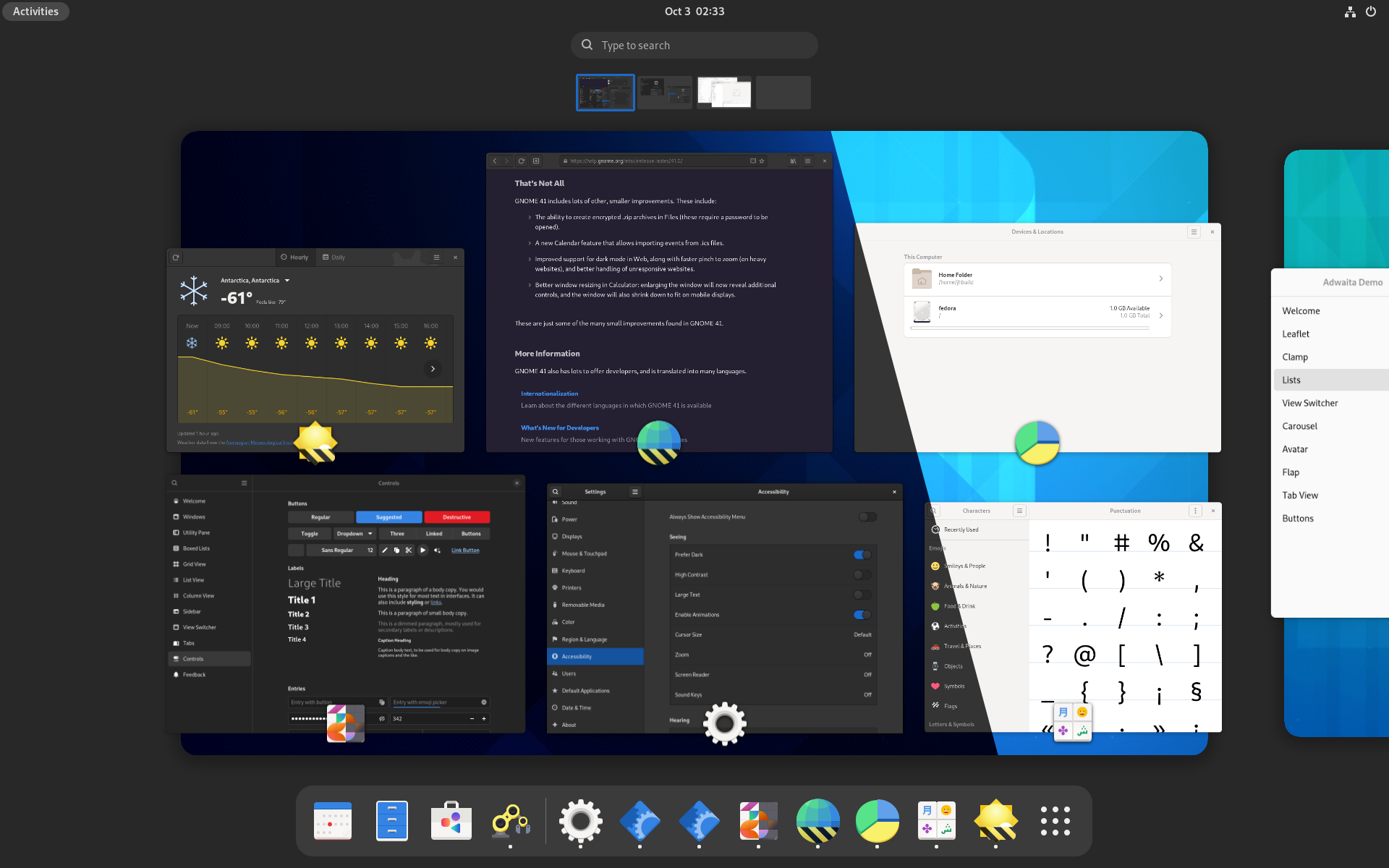 GNOME 新设计：引入全局深色模式、优化用户体验