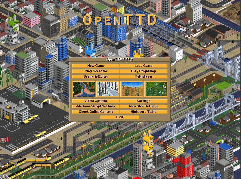 在 OpenTTD 游戏中玩模型火车