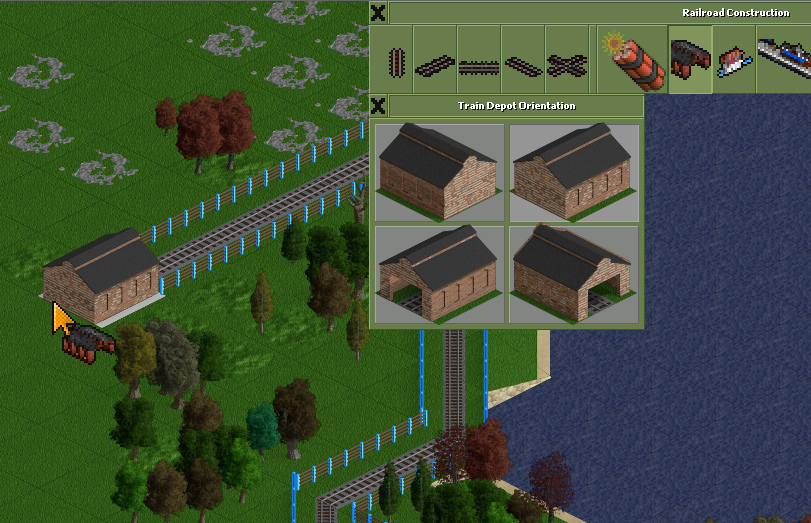 在 OpenTTD 游戏中玩模型火车