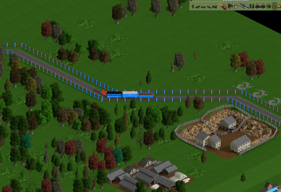 在 OpenTTD 游戏中玩模型火车