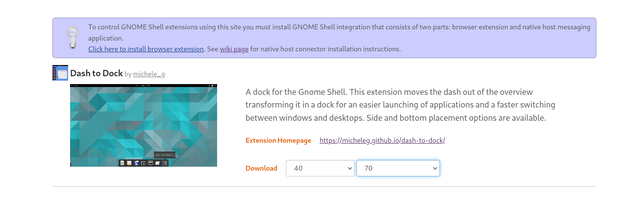 Dash to Dock 可以在 GNOME 40 上使用了