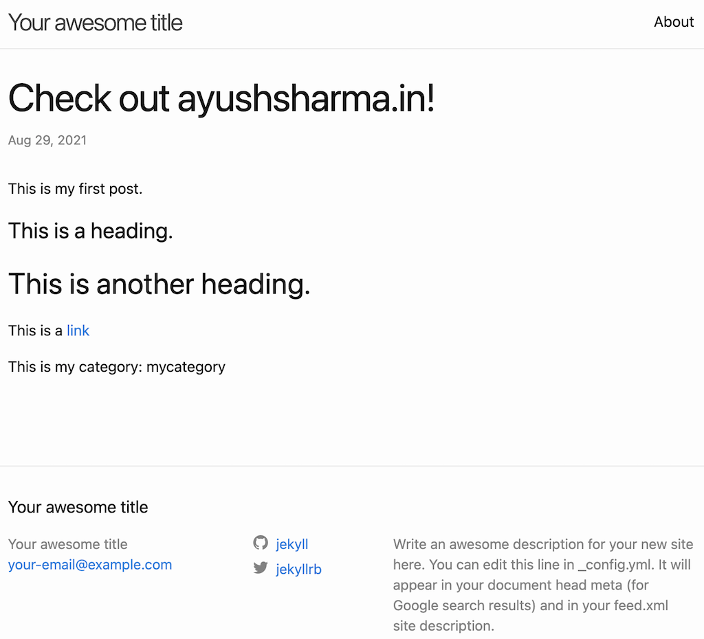 使用 Jekyll 构建你的网站