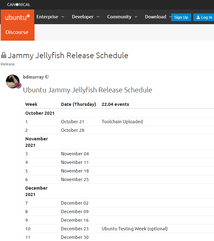 Canonical宣布启动Ubuntu 22.01“Jammy Jellyfish”LTS开发项目