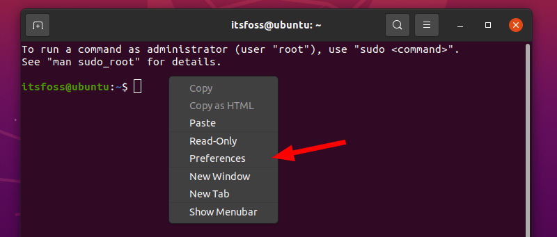 如何更改 Ubuntu 的终端的字体和大小
