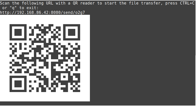 使用 qrcp 在你的手机和 Linux 之间传输文件
