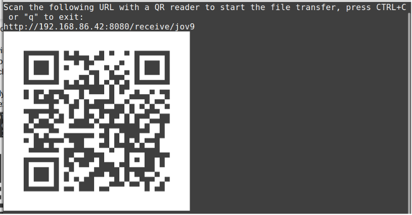 使用 qrcp 在你的手机和 Linux 之间传输文件
