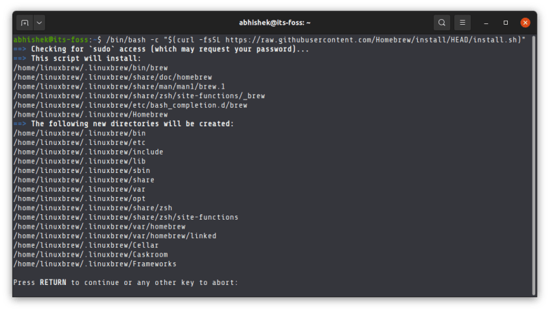 在 Linux 上安装和使用 Homebrew 包管理器