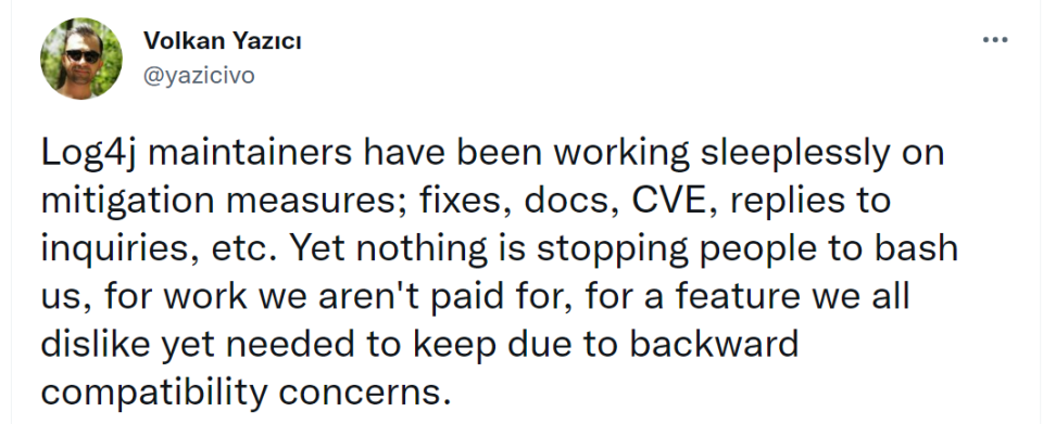 Log4j2 维护者吐槽没工资还要挨骂，GO 安全负责人建议开源作者向公司收费